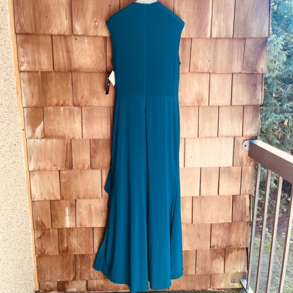 Betsy & Adam Women's “Patricia” Long Jersey Knit Ruffle Sleeveless Dress Size 14 - Picture 15 of 17